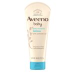 Aveeno Baby Daily Moisture Body Lotion for Sensitive Skin, Hypoallergenic Moisturizing Baby Lotion with Nourishing Oatmeal to Deeply Moisturize Baby's Skin, Fragrance-Free, 8 fl. oz