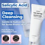 JUMISO Salicylic Acid 0.5% BHA Foaming Cleanser with Blue Clay – Low pH Face Wash for Oily Acne-Prone Skin – Blackhead & Strawberry Nose Care, Non-Stripping Daily Use, Fragrance-Free, 4.23 oz - Image 3