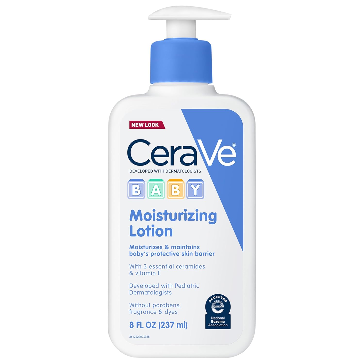 1 CeraVe Baby Lotion, Gentle Baby Skin Care with Ceramides, Niacinamide & Vitamin E, Fragrance, Paraben, Dye & Phthalates Free, Lightweight Moisturizer, 8 Oz/237 ml - Image 1