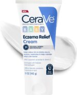 CeraVe Baby Eczema Relief Cream, 1% Colloidal Oatmeal Cream With Vitamin E & Ceramides, Soothes & Calms Itchy Skin, Developed With Pediatric Dermatologist, Fragrance Free, 5oz