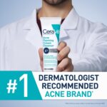CeraVe Acne Foaming Cream Cleanser, 4% Benzoyl Peroxide Face Wash With Hyaluronic Acid, Niacinamide & Ceramides, Gentle Daily Acne Treatment For Face, 5 Fl Oz/150 ml - Image 4