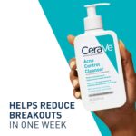 CeraVe Acne Treatment Face Wash, Salicylic Acid Cleanser with Purifying Clay, Niacinamide, and Ceramides, Pore Control and Blackhead Remover, 8 Oz/237 ml - Image 5