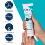 CeraVe Acne Foaming Cream Cleanser, 4% Benzoyl Peroxide Face Wash With Hyaluronic Acid, Niacinamide & Ceramides, Gentle Daily Acne Treatment For Face, 5 Fl Oz/150 ml - Image 5