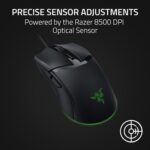 Razer Cobra Wired Gaming Mouse: 58g Lightweight Design - Gen-3 Optical Switches - Chroma RGB Lighting with Underglow - Precise 8500 DPI Optical Sensor - 100% PTFE Mouse Feet - Speedflex Cable - Black - Image 5