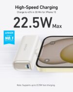Anker Nano Power Bank,5,000mAh Portable Charger, Built-in USB-C Connector, Shell White, global version - Image 2